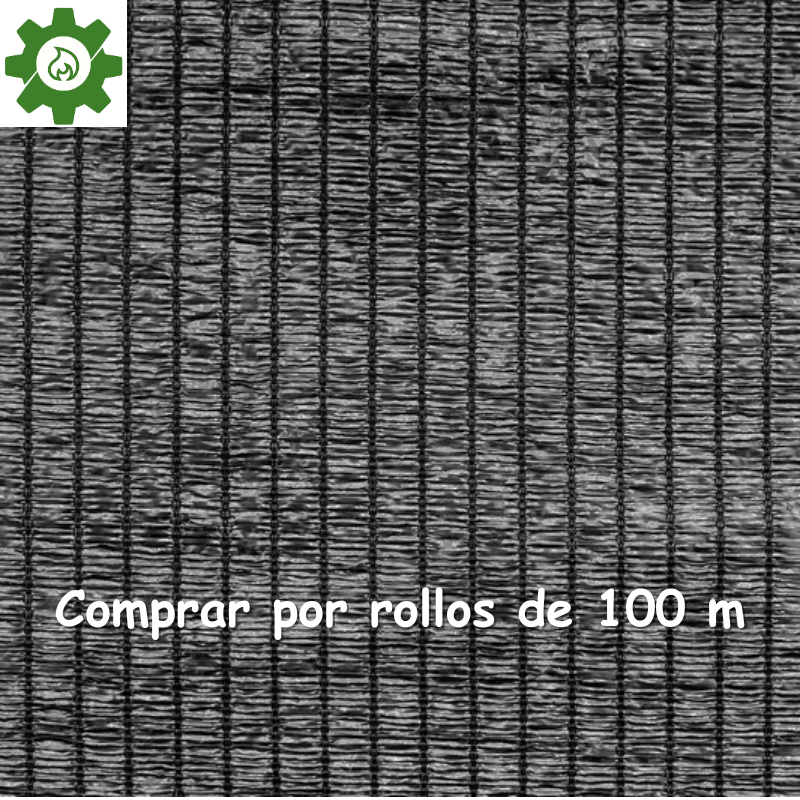 Malla Sombra 90% negra (Rollo de 100 m)