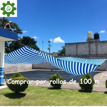 Malla Sombra 90% azul blanca (Rollo de 100 m)