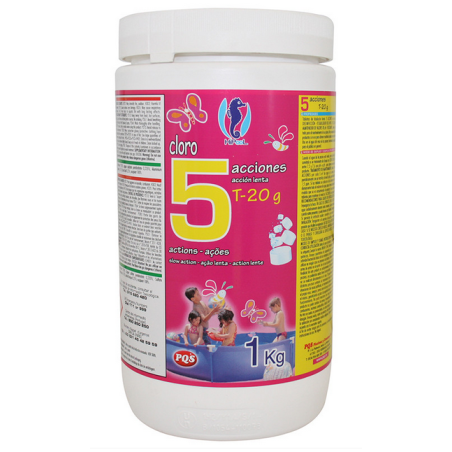 Cloro 5 Acciones P-20gr 1 Kg